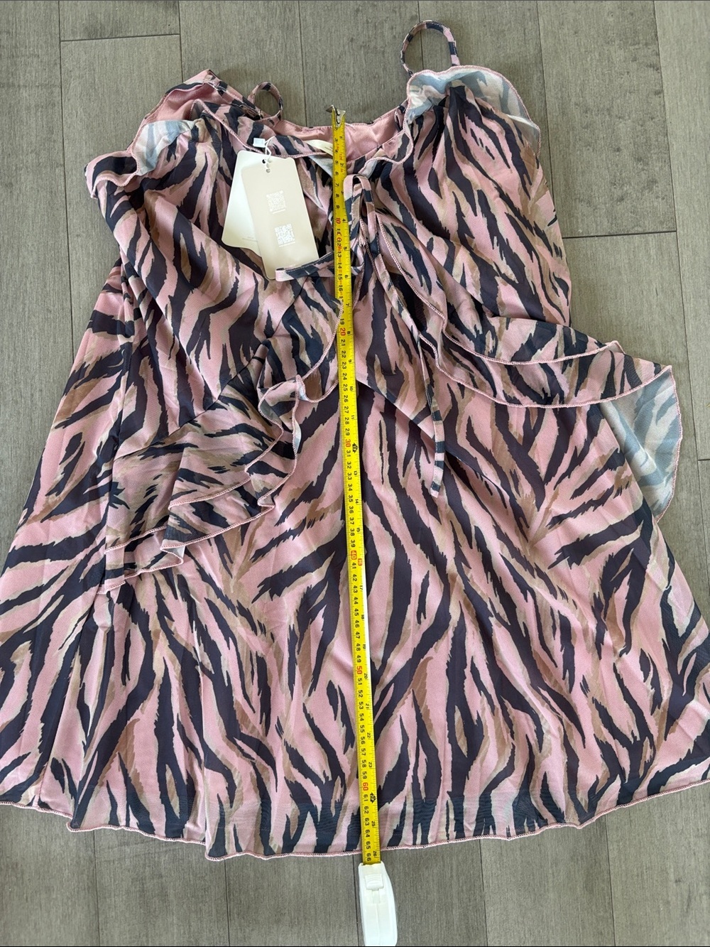 Sleeveless Pink Animal-Print Mini Dress - Picture 9 of 9